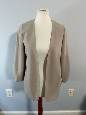 The Limited Taupe Open-Front Blazer Jacket